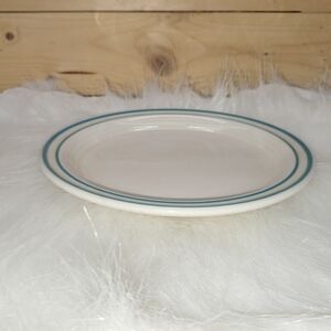 Teal Rimmed Sterling China bread Plate